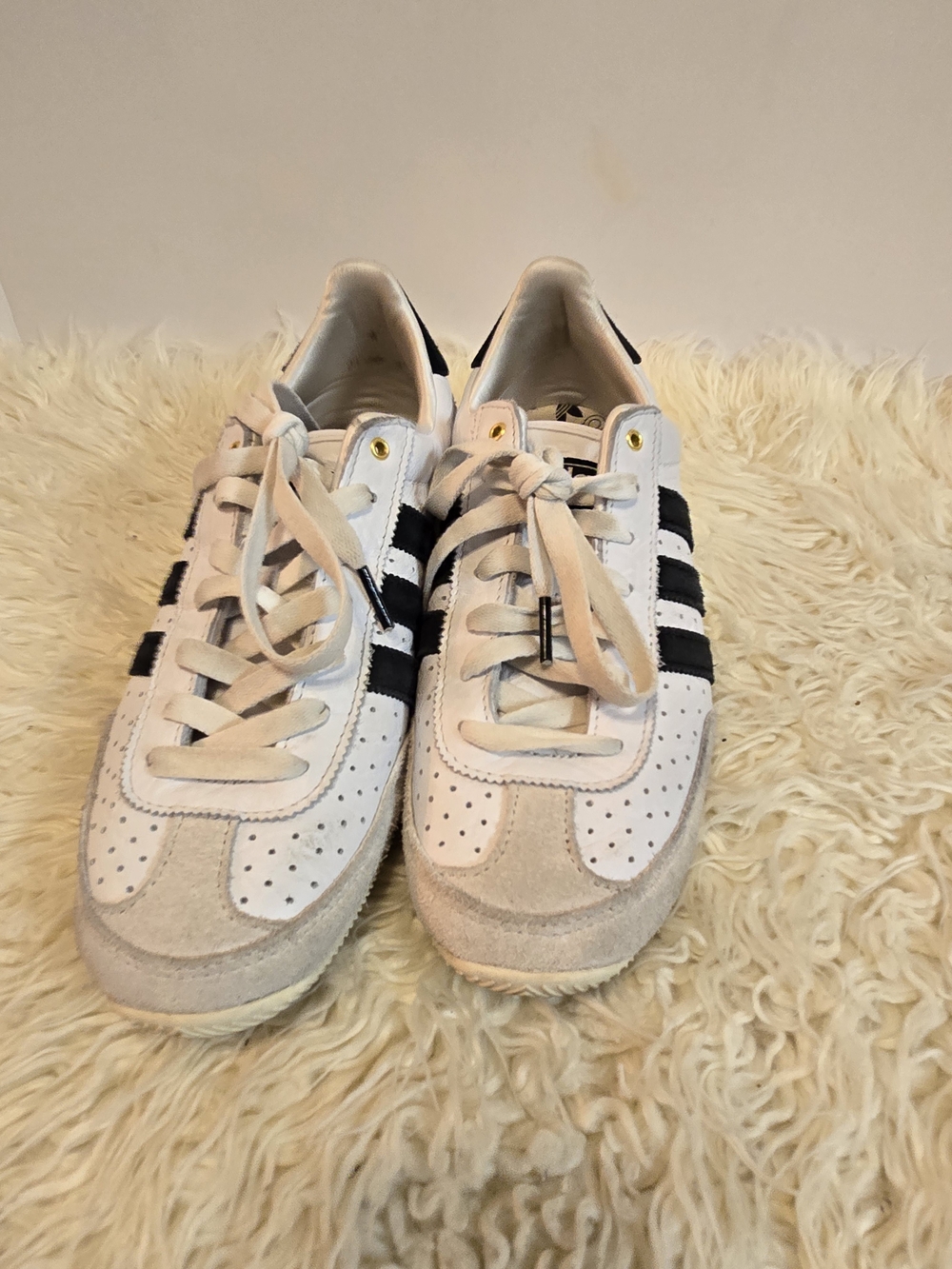 adidas White and Black Retro Athletic Sneakers